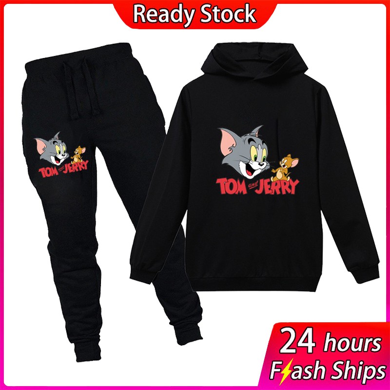 3 15 A os Tom And Jerry Kids Sudaderas Con Capucha Pantalones 2pcs