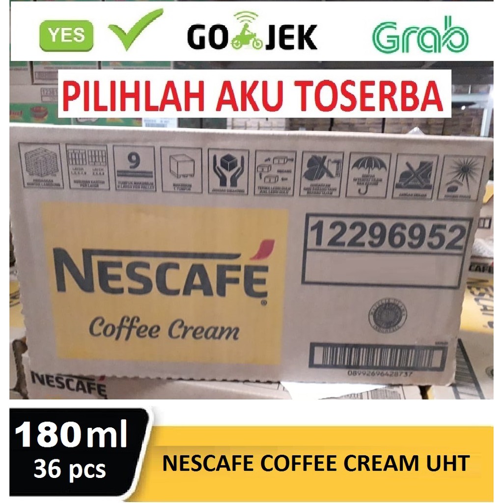 Nescafe Coffee Cream UHT/caja instantánea café 180ml (1 caja contiene