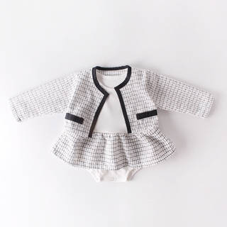 Bibile] Ropa De Otoño Para Bebés , Traje De Mameluco De Manga Larga Para  Bebé De 0 A 2 Años , Camiseta Niña Chanel Princesa Temperamento Celebridad  + Falda Dos Piezas | Shopee México