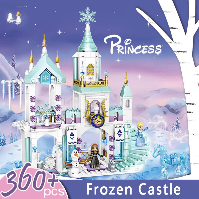 360pcs amigos serie frozen princesa castillo disney elsa