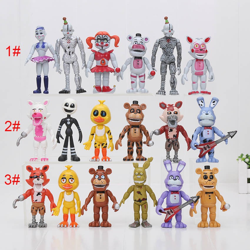 6 Unids set Five Nights At Freddy s 4 Ubicacion Hermana FNAF Foxy Figura Juguetes