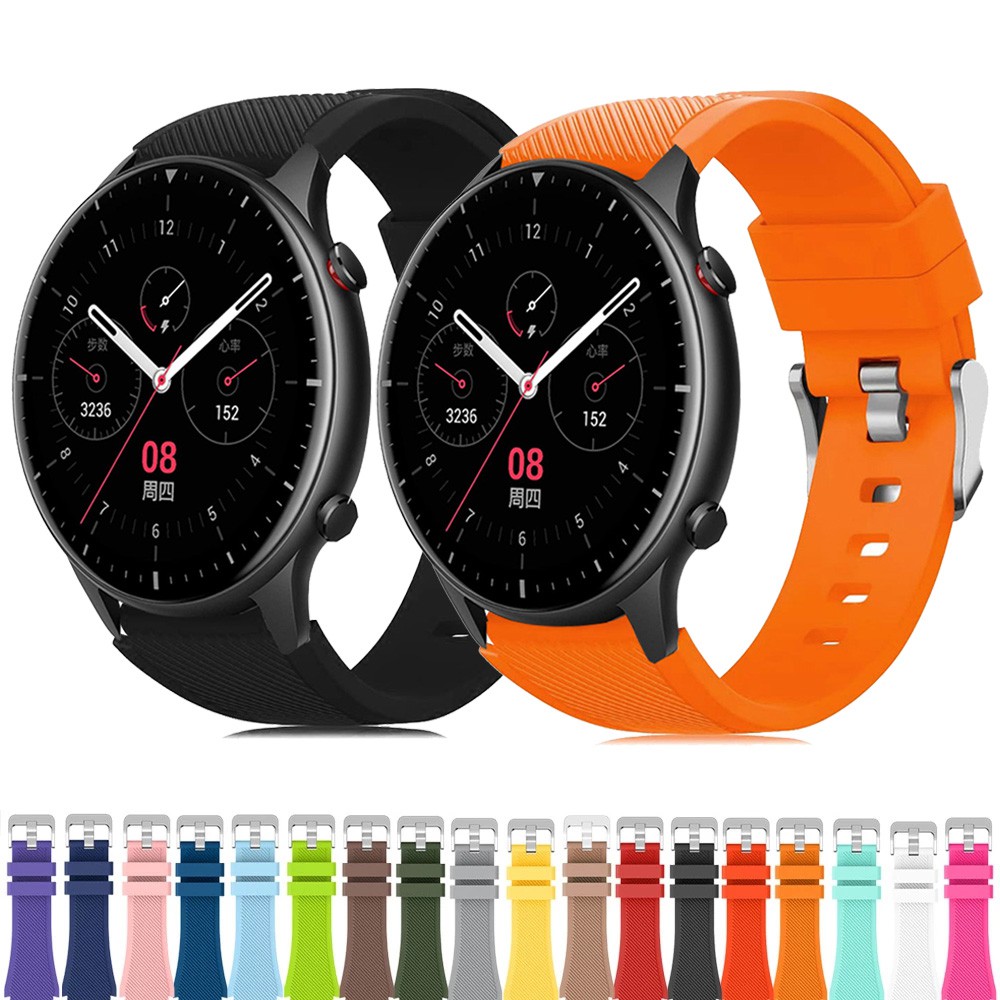 Correa De Repuesto De Silicona De 22 Mm Para Huami Amazfit GTR 4 / 3 Pro /  GTR 2 / Pace / GTR 47mm / GTR 2e / Stratos