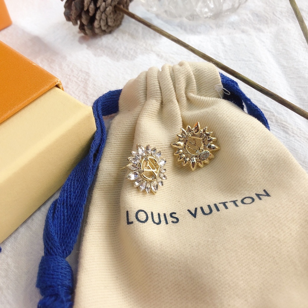 LV Louis Vuitton Pendientes Delicados Joyería De Lujo Regalo Hombre Mujer  A458 EWND