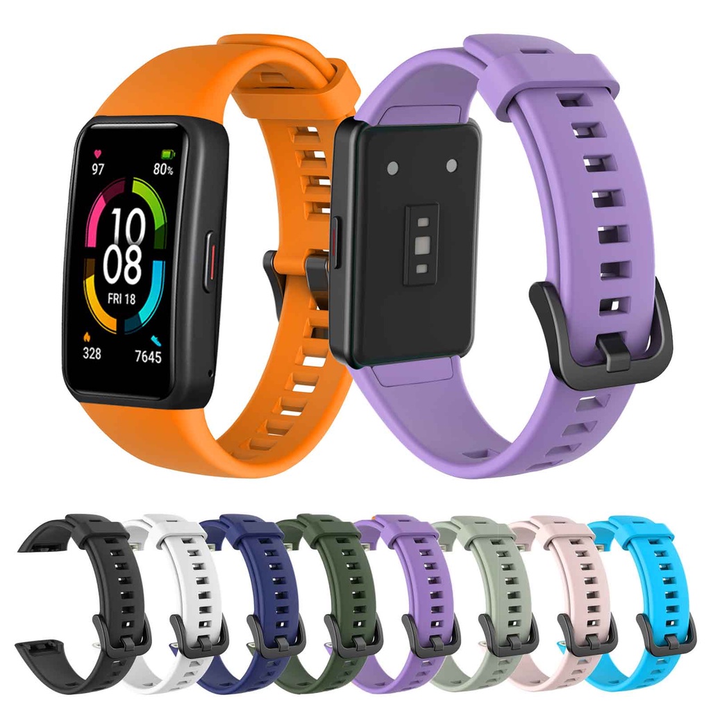 Correa Compatible Con Huawei Band 6 Colores Morado GENERICO