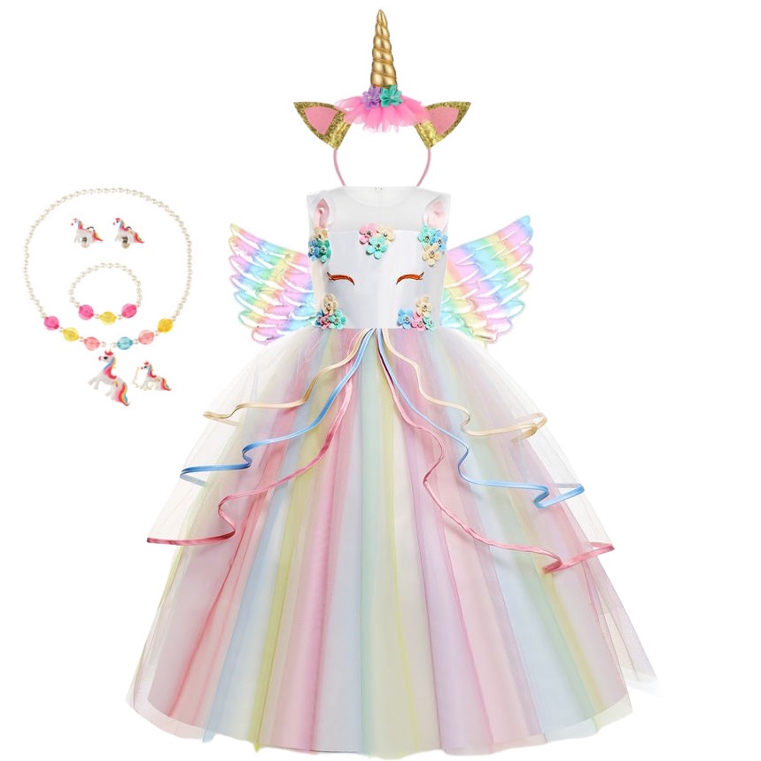 Vestidos para presentacion de online 3 años de unicornio