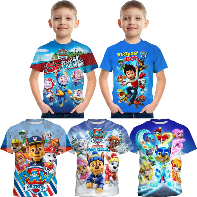 Playera Paw Patrol manga corta para niña