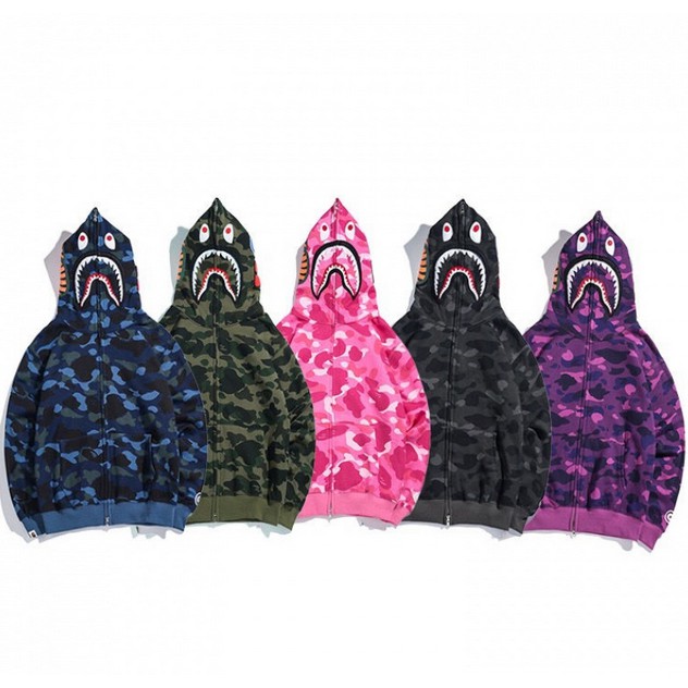 Ropa Bape Sudadera Tiburon Bape Camo Shark Sudadera Con Capucha