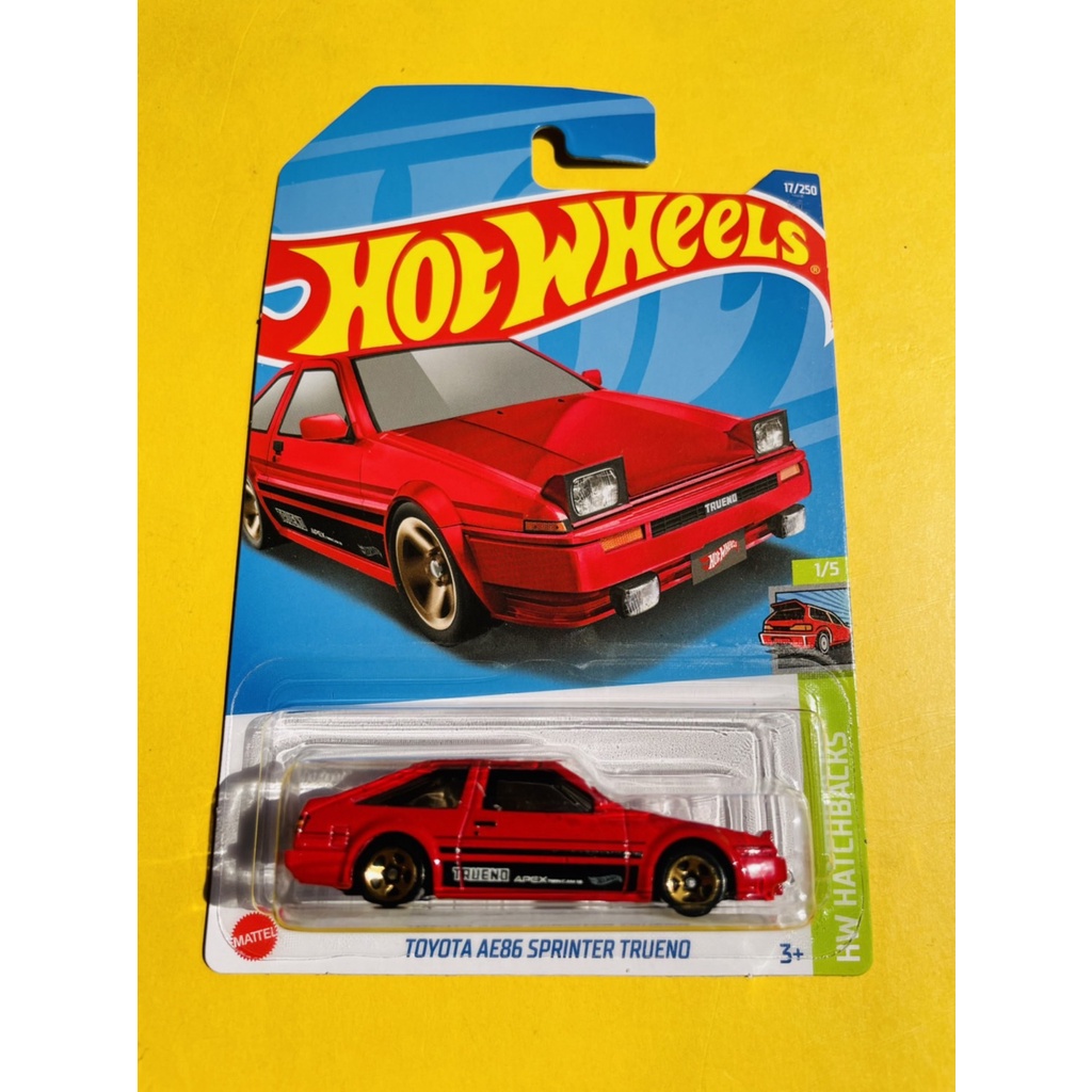 Hotwheels HOT WHEELS TOYOTA AE86 SPRINTER TRUENO Red HW HATCHBACKS LOT F 2022 DIECAST miniatura coche Racks Star Cars