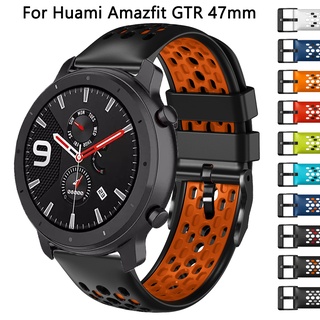 Comprar Correa deportiva de silicona de 22mm para Xiaomi Huami Amazfit Pace  Stratos 2 2S 3, correa de reloj inteligente para Huami Amazfit GTR 2 GTR  47mm