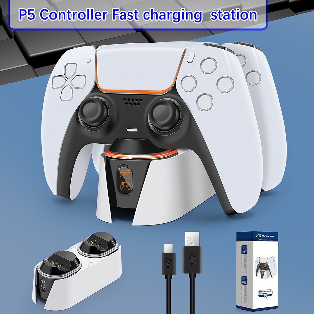 Cargador Rápido Dual Mando Playstation 5 Base De Carga USB PS5