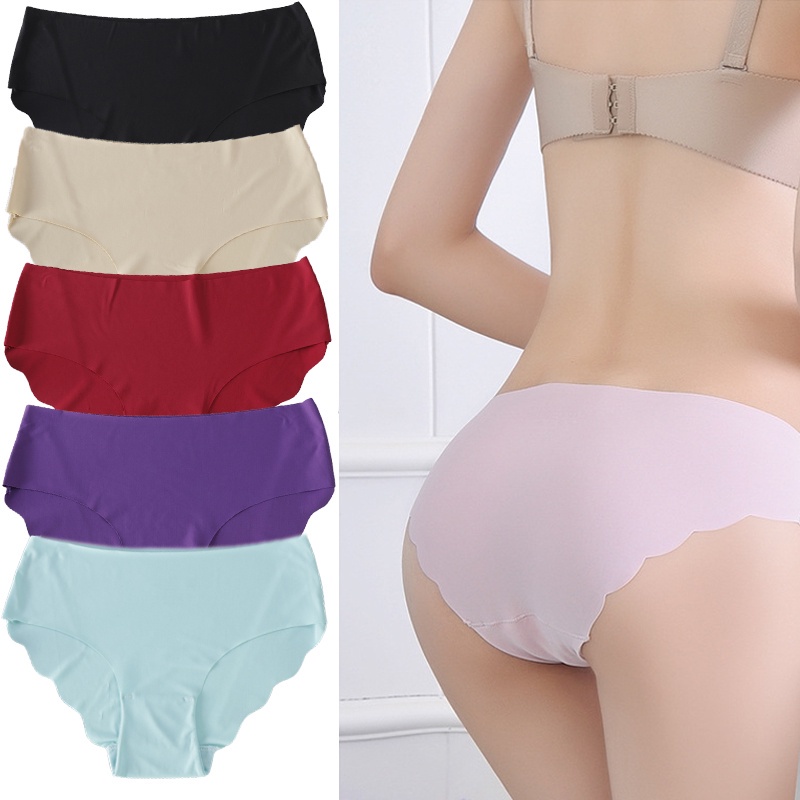 Ropa interior mujer Pantaletas Sexy suaves para volantes de Seda