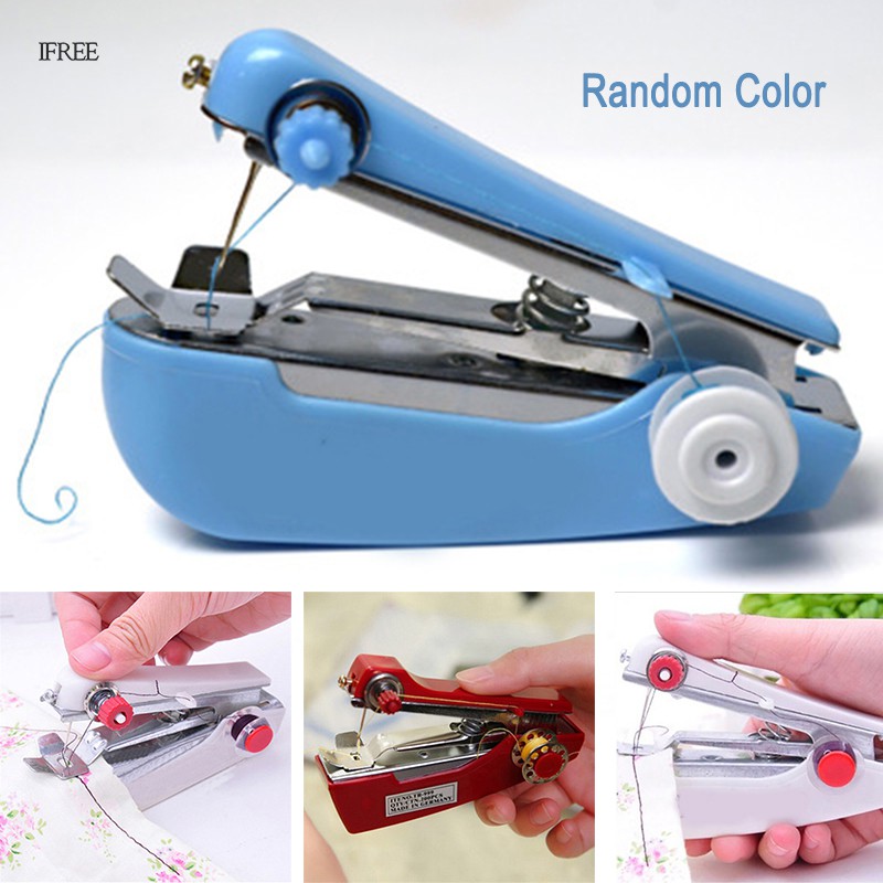 Creo que el plastico patrocinador mini máquina de coser portátil manual de costura de tela práctica  herramienta de costura diy | Shopee México