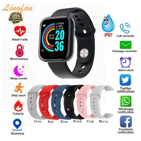 Reloj inteligente Smart Watch a prueba de agua Y68 D20 Shopee M xico