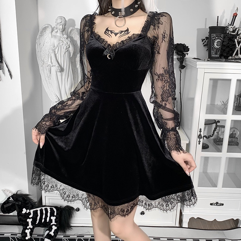 Yakuza Vestido Con Capucha Para Mujer., Azul Oscuro, XS