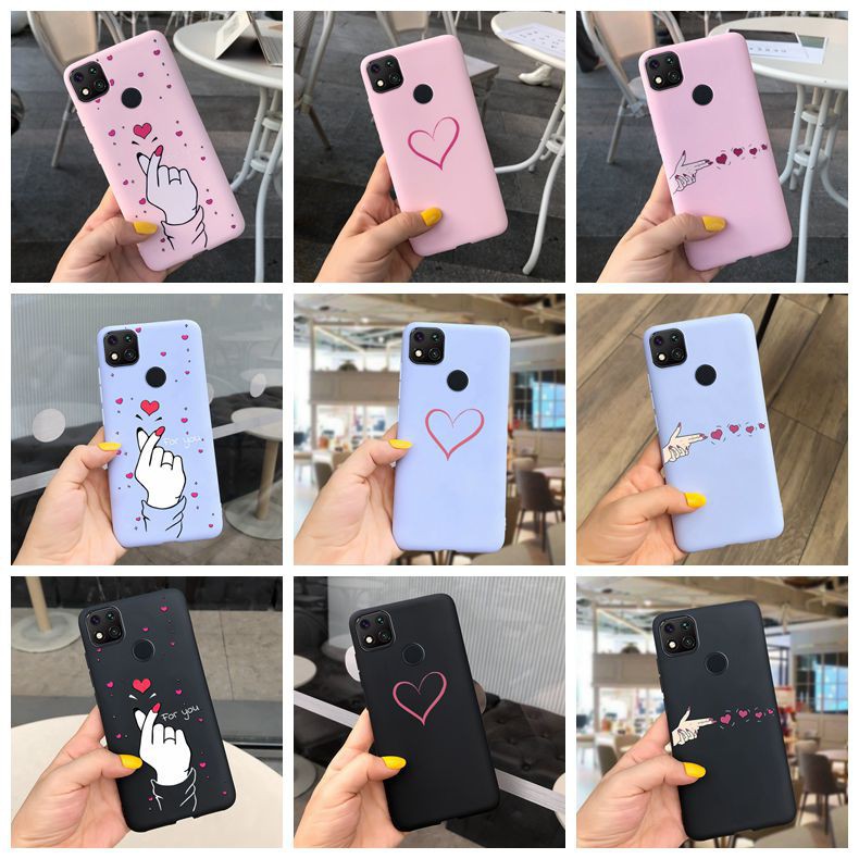 Funda suave De silicón/Tpu con diseño De corazón Amor Para Xiaomi Redmi 9c/Redmi  9c/Redmi 9c