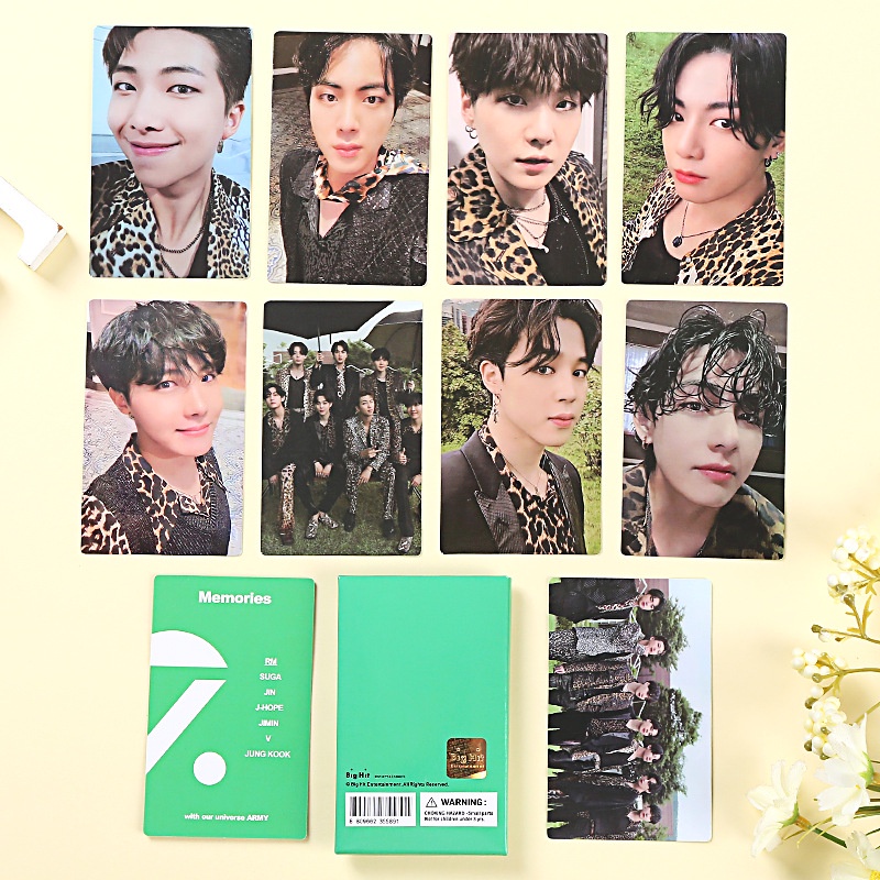 9pcs/set KPOP BTS Memories of 2020 HD Card 9pcs/set JK V JIMIN JIN ...