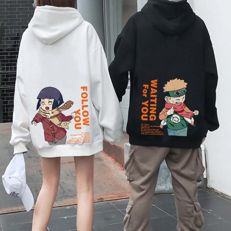 Naruto Daisy Fields Pareja Sueter Otono E Invierno Con Capucha Day Hombre Suelto Estudiante Ropa Sudadera Abrigo