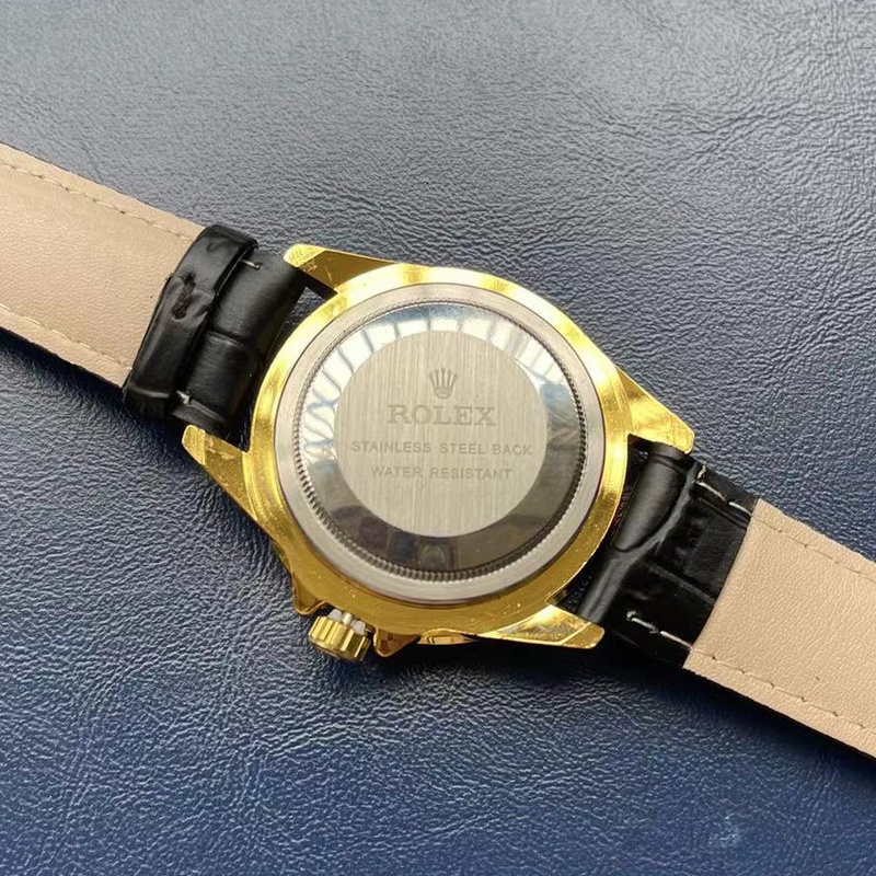 Lujo Rolex PU Cuero Correa De Cuarzo Reloj De Los Hombres Shopee Mexico