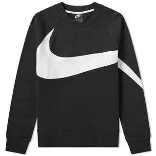 Sudadera Nike Crewneck combinación negro liso Chamarra suéter Nike Big Swoosh calidad auténtica | Shopee México
