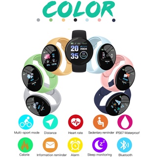 🔥Promoción🔥Reloj inteligente d18s impermeable Redondo con Rastreador de  ejercicio/Smartwatch con Bluetooth para hombre