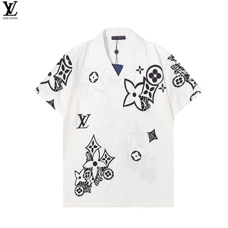 Louis Vuitton 2022 Diseños De Verano De Los Hombres De La Moda De Manga  Corta Polo De Color Sólido Camisas De Negocios Slim Ropa Casual