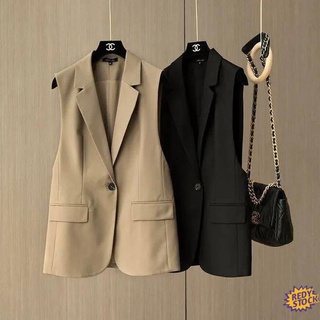  Chaleco largo formal sin mangas para mujer, con bolsillos  grandes, chaqueta delgada para mujer, Negro - : Ropa, Zapatos y Joyería