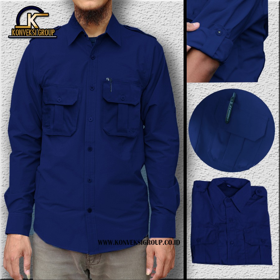 Camisa táctica azul discount marino