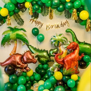 20 decoraciones de cumpleaños de dinosaurios para niños, globos verdes  grandes de número 1 de 32 pulgadas, suministros para fiesta de cumpleaños  de