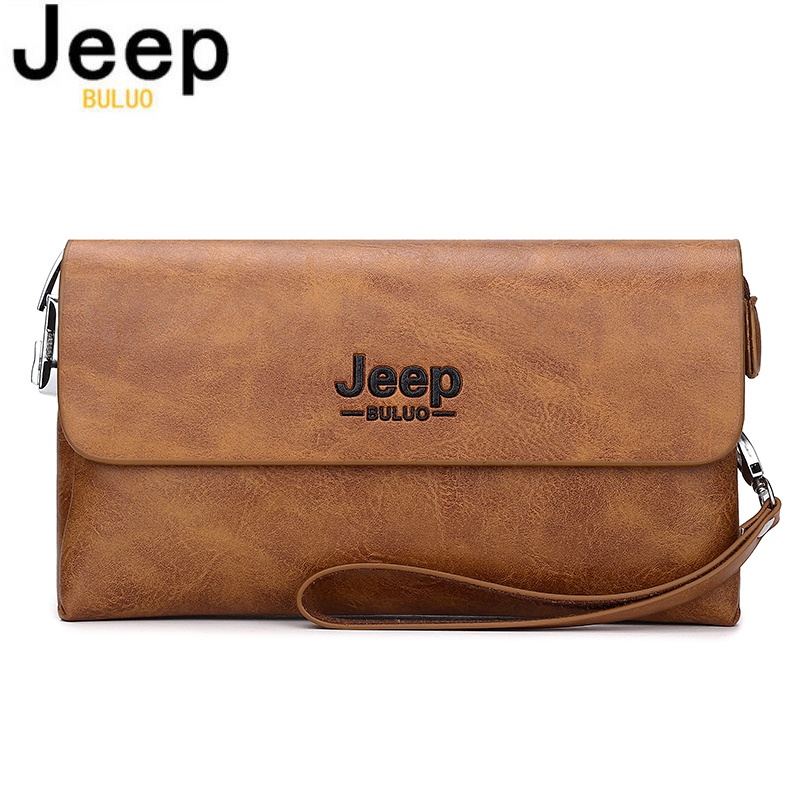 JEEP BULUO Marca De Cuero De La PU Bolsa De Embrague En Tres
