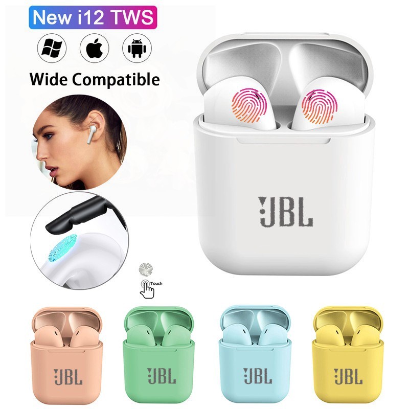 Inpods 12 Tws Jbl Inpods12 i12 Auriculares Inal mbricos Bluetooth 3d Sonido Envolvente Pk airpod 2