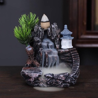Quemador de Incienso grande Zen para jardín, difusor de Cascada de humo,  lámpara de soporte para sala de estar, Incienso, Cascada, decoración del