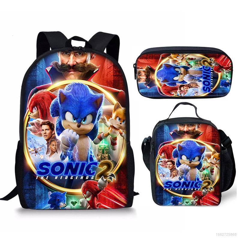 TUT Sonic The Hedgehog 2 Mochila De Estudiante Para Ni os Bolsa De