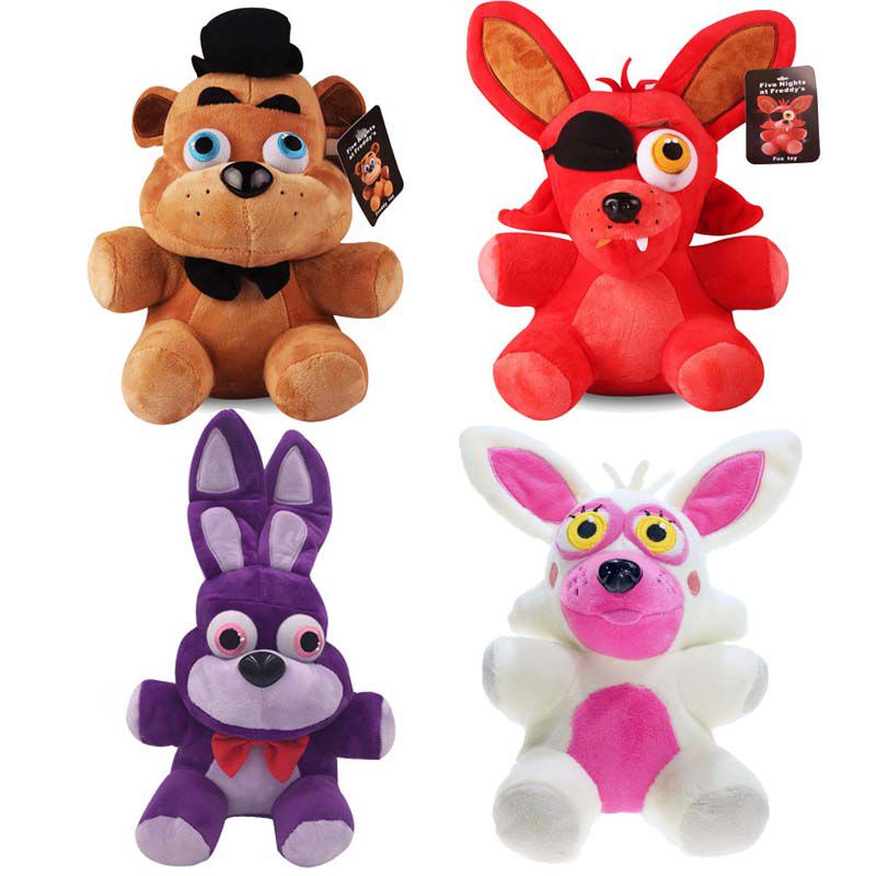 FNAF-figuras de acción de Five Nights at Fredy Bonnie para niños, llavero  de Anime, muñecos