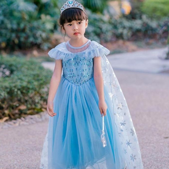 Lea Frozen Anna Elsa más nuevo disfraz de princesa Disney vestido