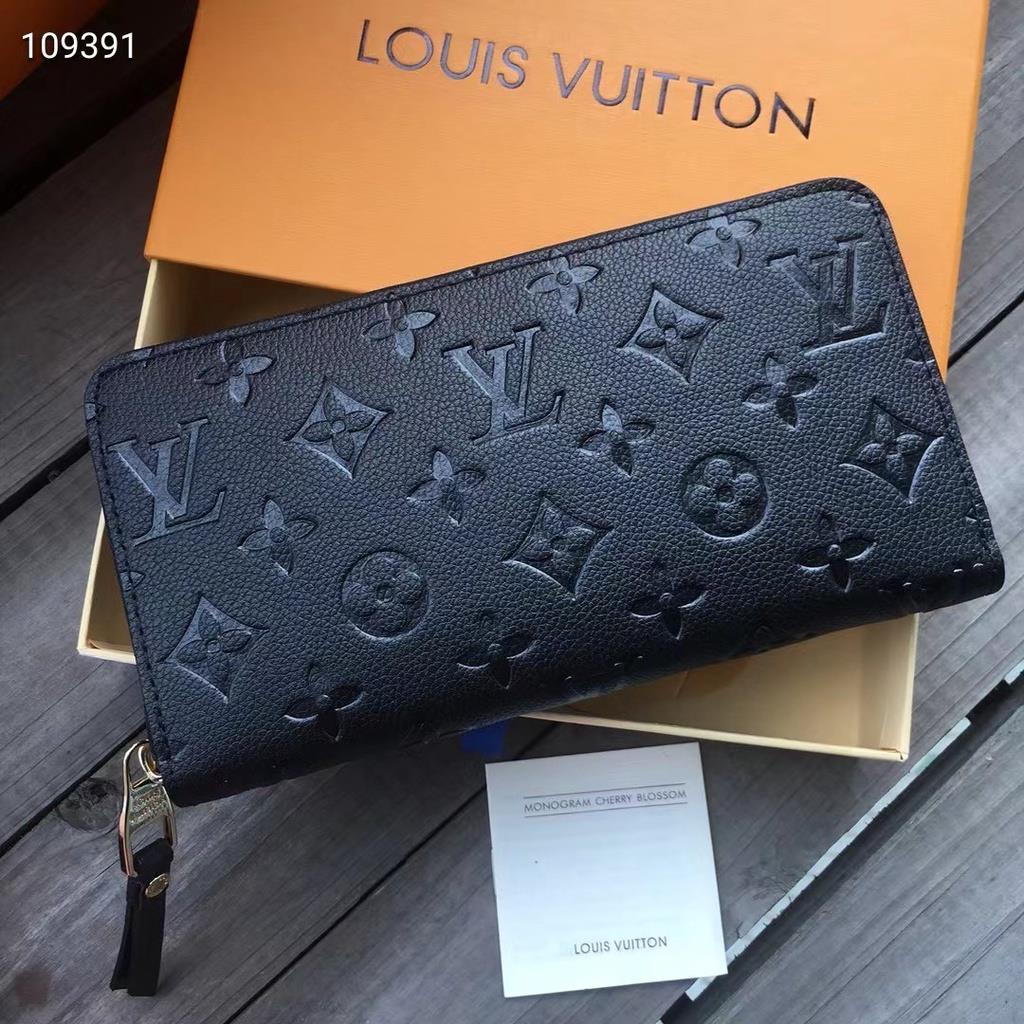 ✥ [Con Caja] 100 % Auténtico Louis Vuitton Nuevo Rosa Relieve LV Cartera  Larga 60017 Diamante Mujer s Cremallera