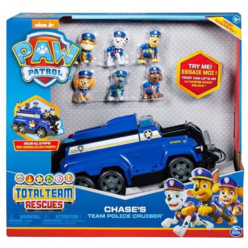 Paw Paw Patrol equipo polic a Cruiser 6 figuras Rocky Reycyling cami n patrulla canina cami n rocoso