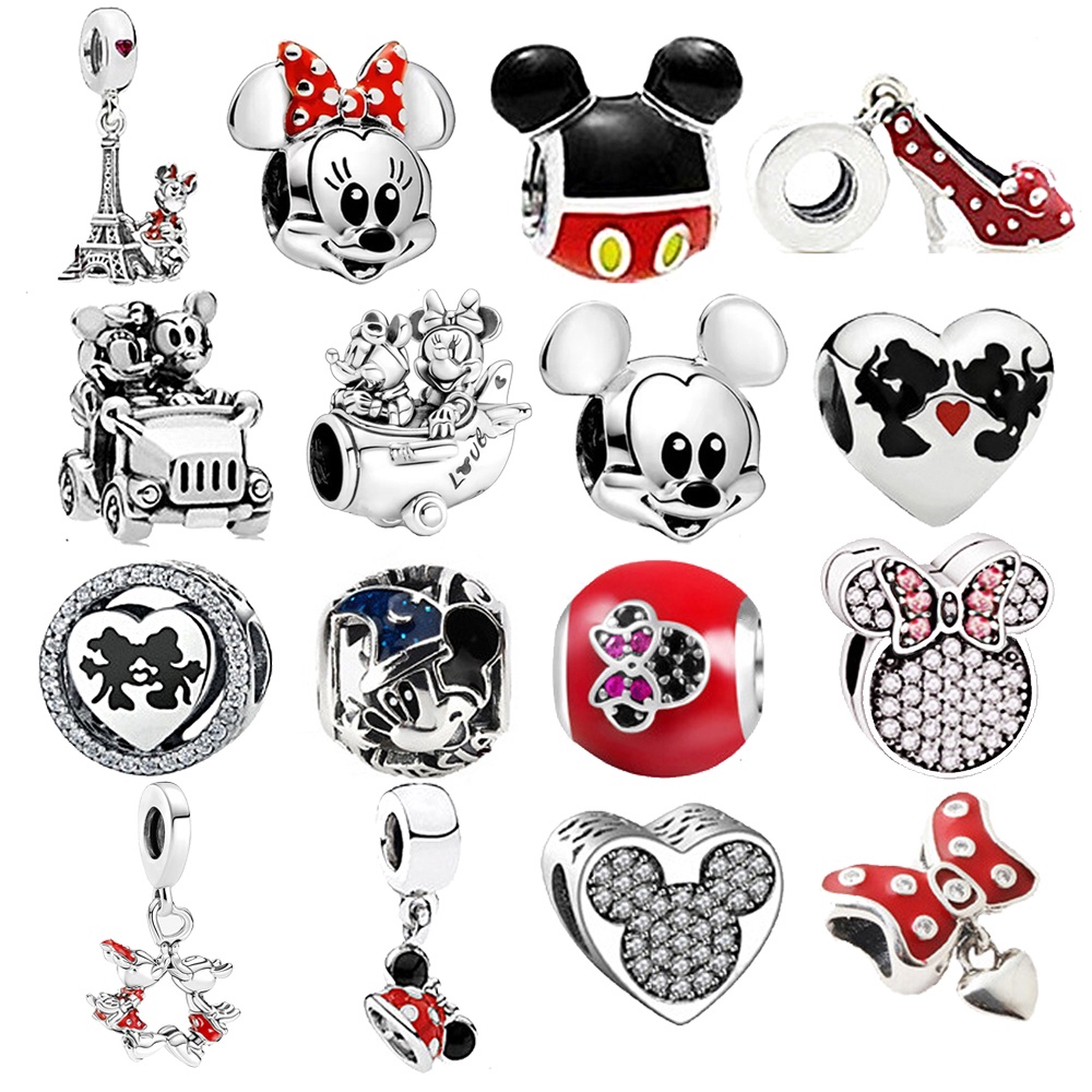 Pulsera Ajustable De Mickey Mouse - Aleación, Con Dijes - Regalo Para Niñas Y Fans