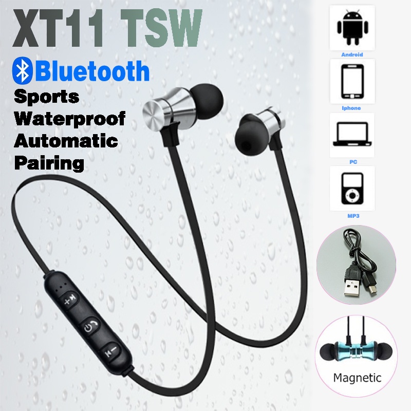 XT11 Aud fonos Magn ticos Inal mbricos bluetooth Con Banda Para El Cuello Y Micr fono Auriculares Deportivos De M sica Adecuados Para Todo Tipo De