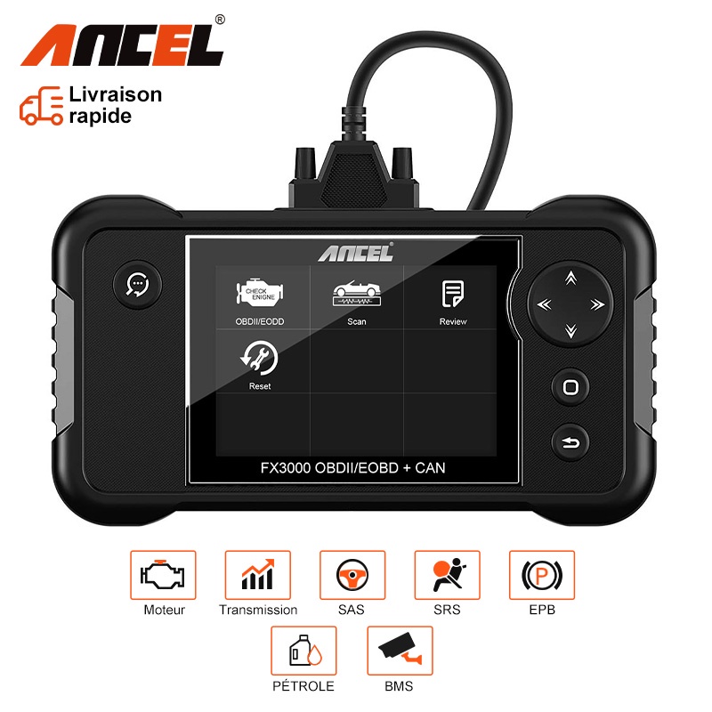 Ancel FX3000 OBD2 Escáner Automotriz Profesional ABS SRS Transmisión ...