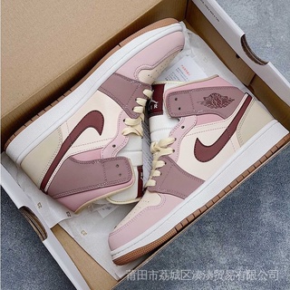 manga Belicoso carta Nike Air Jordan 1 Casual Zapatillas De Deporte De Baloncesto De Corte  Mediano Para Hombres Y Mujeres Rosa | Shopee México