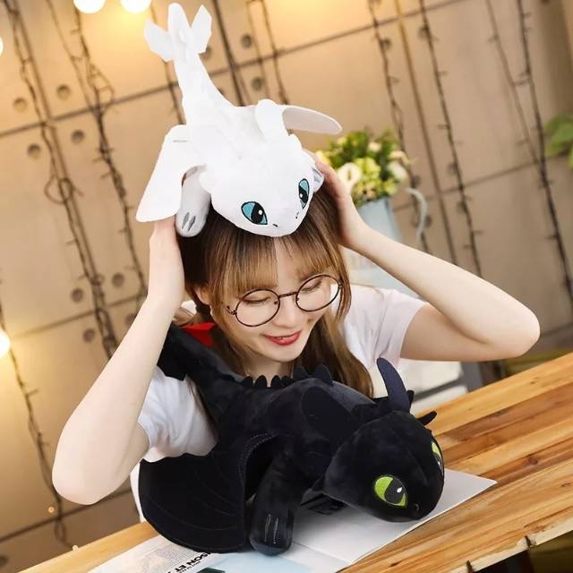 Mombaby1 Muneca Como Entrenar A Tu Dragon Juguetes De Peluche Para Ninos Desdentado Peluda Nocturna Blanca Desdentada Shopee Mexico