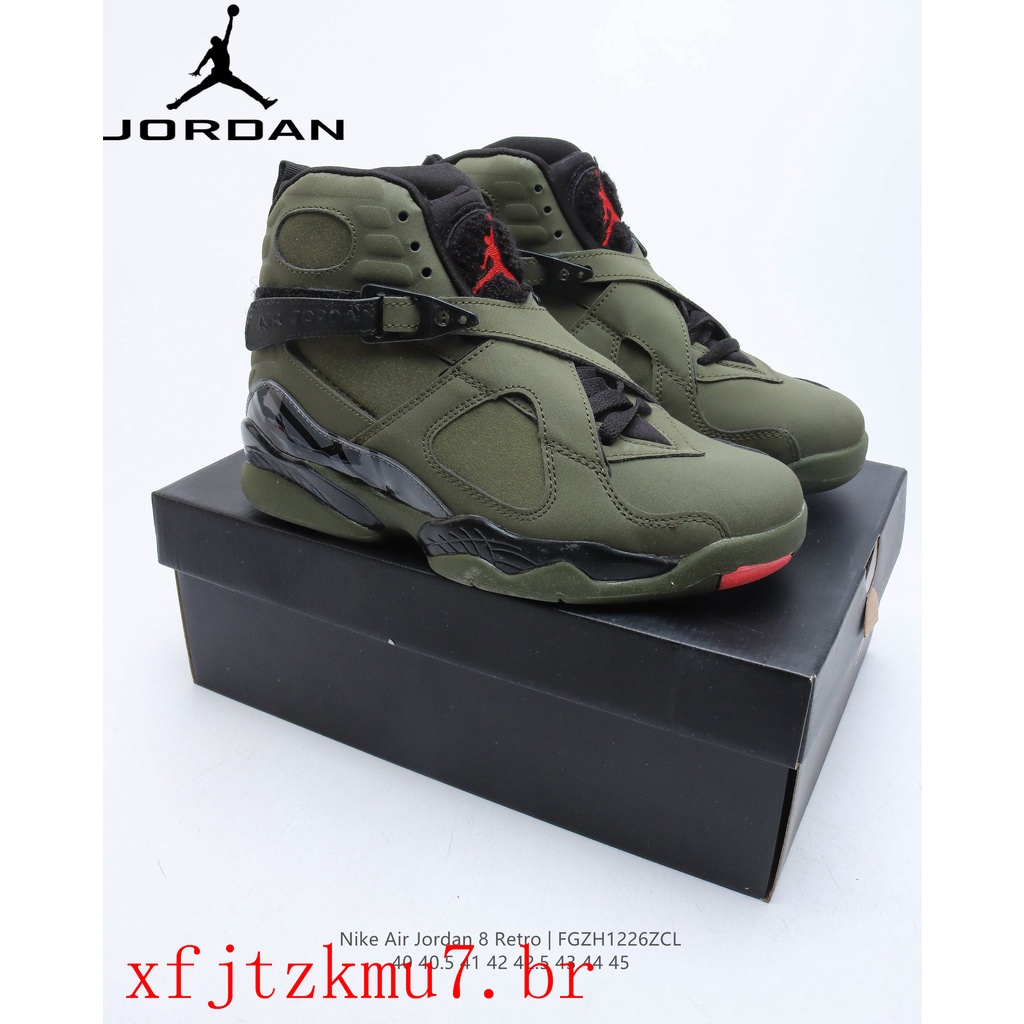 Tenis jordan best sale verde militar