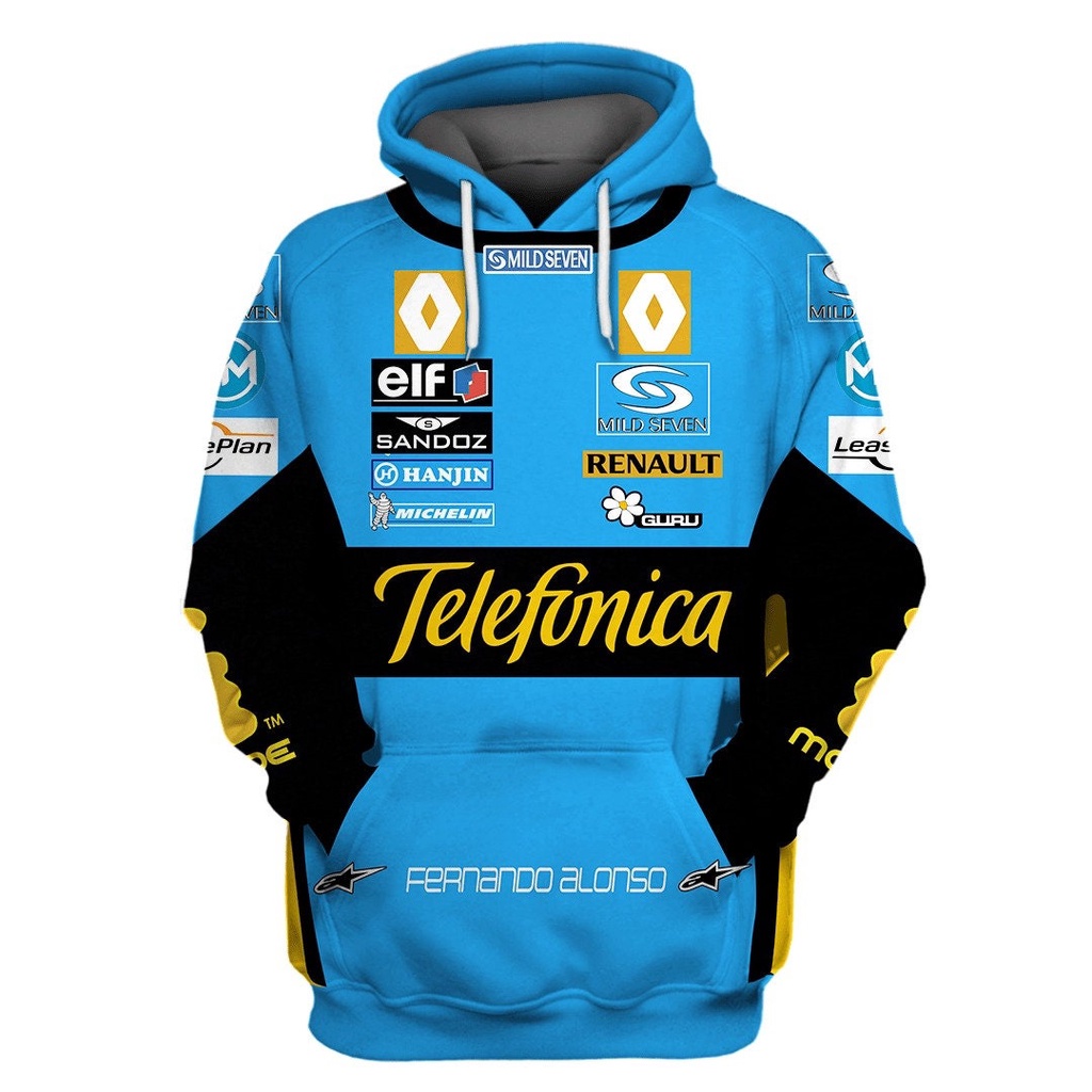 Sudadera Con Capucha Renault Racing 3D Fernando Alonso Driver