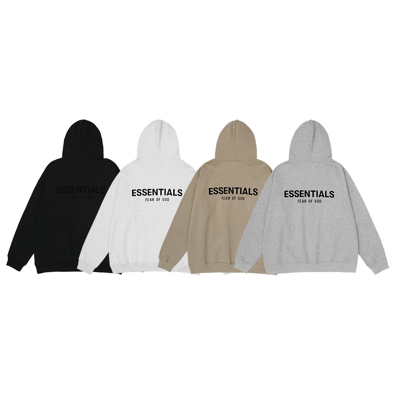 [Stock Listo] FOG ESSENTIALS Casual Suelto Letras Flocado Impresión