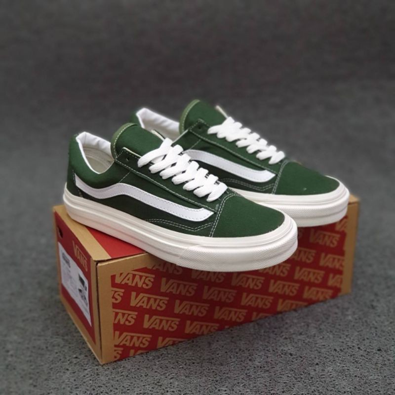 Vans gris outlet con verde