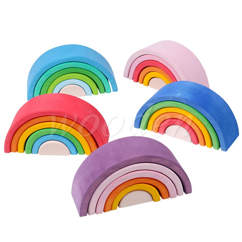 Cubos De Construcción De Arco Iris, Bloques De 60 Piezas | Meses Sin Interés