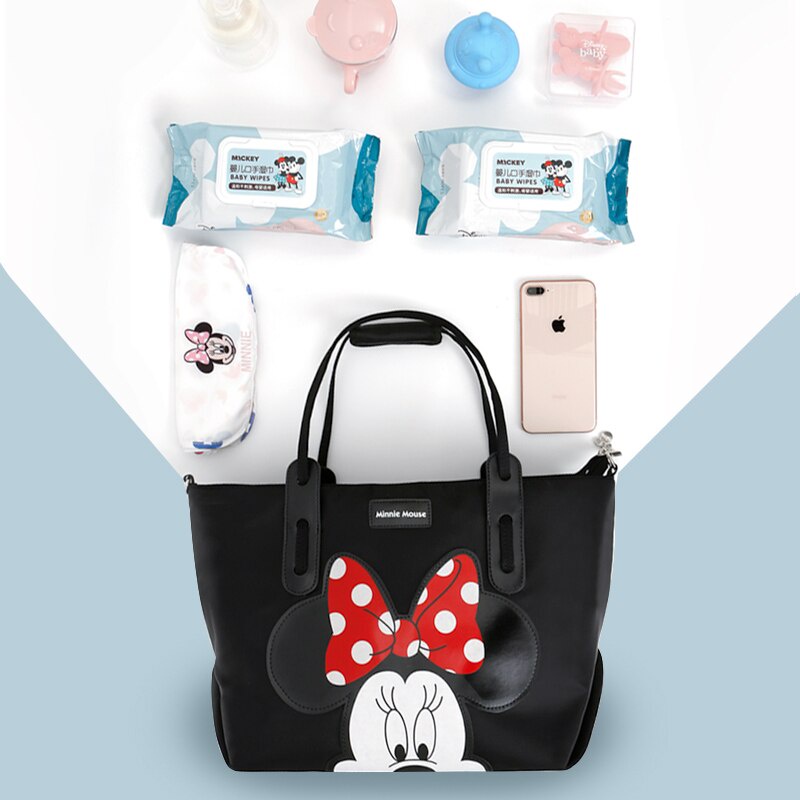 Bolso De Moda disney tote bag minnie mouse Bolsas De Panales Para Mujeres Mochila Para Mama hobos Maternidad Cuidado Del Bebe Bolsa De Viaje Shopee Mexico