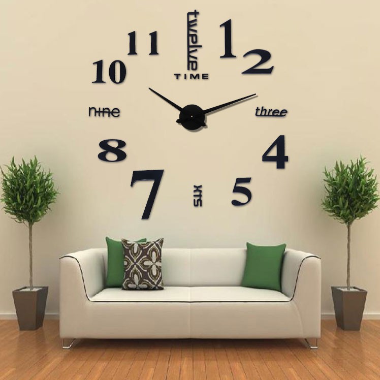 Reloj de pared gigante grande unico 3D DIY reloj gigante de pared 80 130cm Shopee Mexico