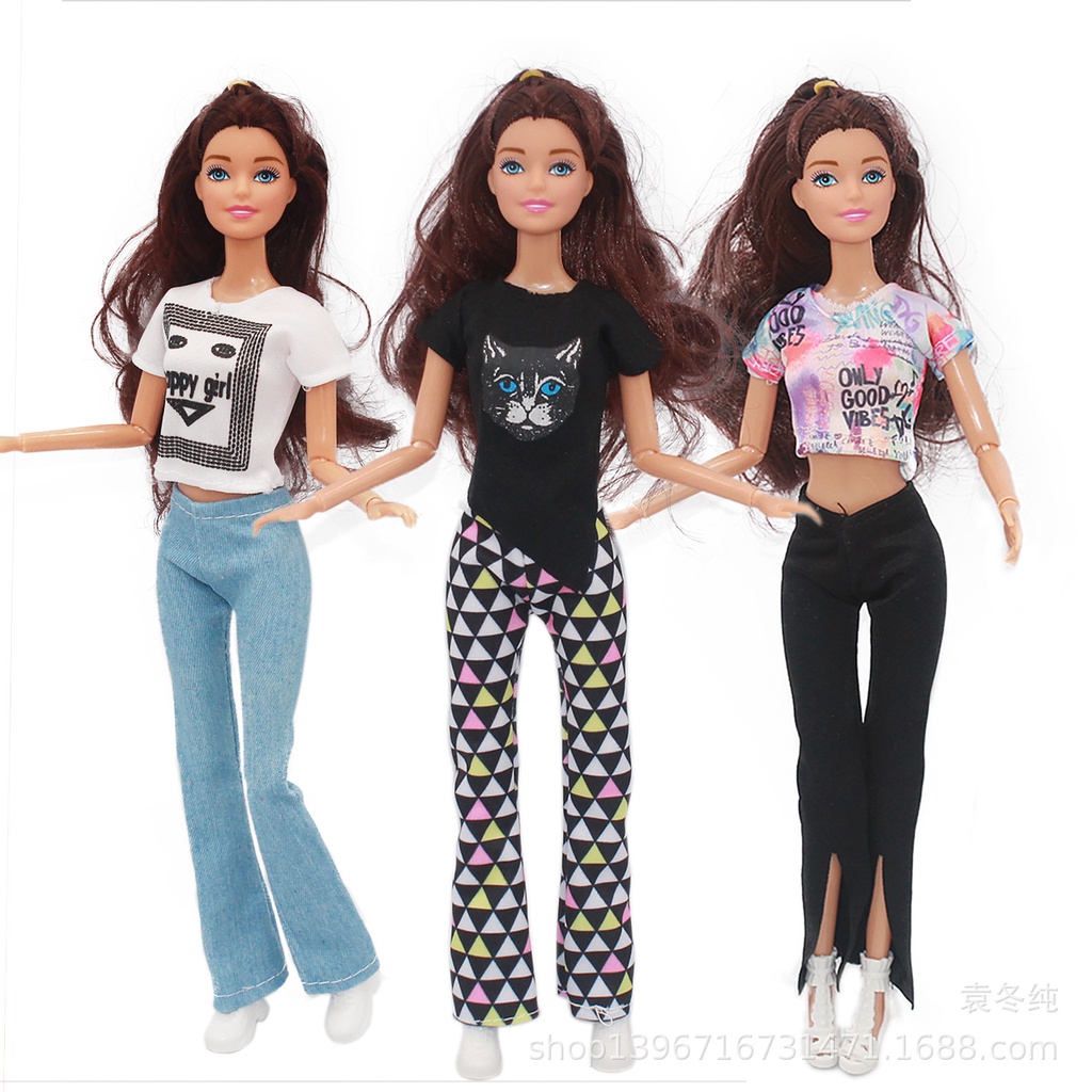 DIY Adecuado Para Barbie De 30 Cm Moda Jeans Cambia Juego De Ropa