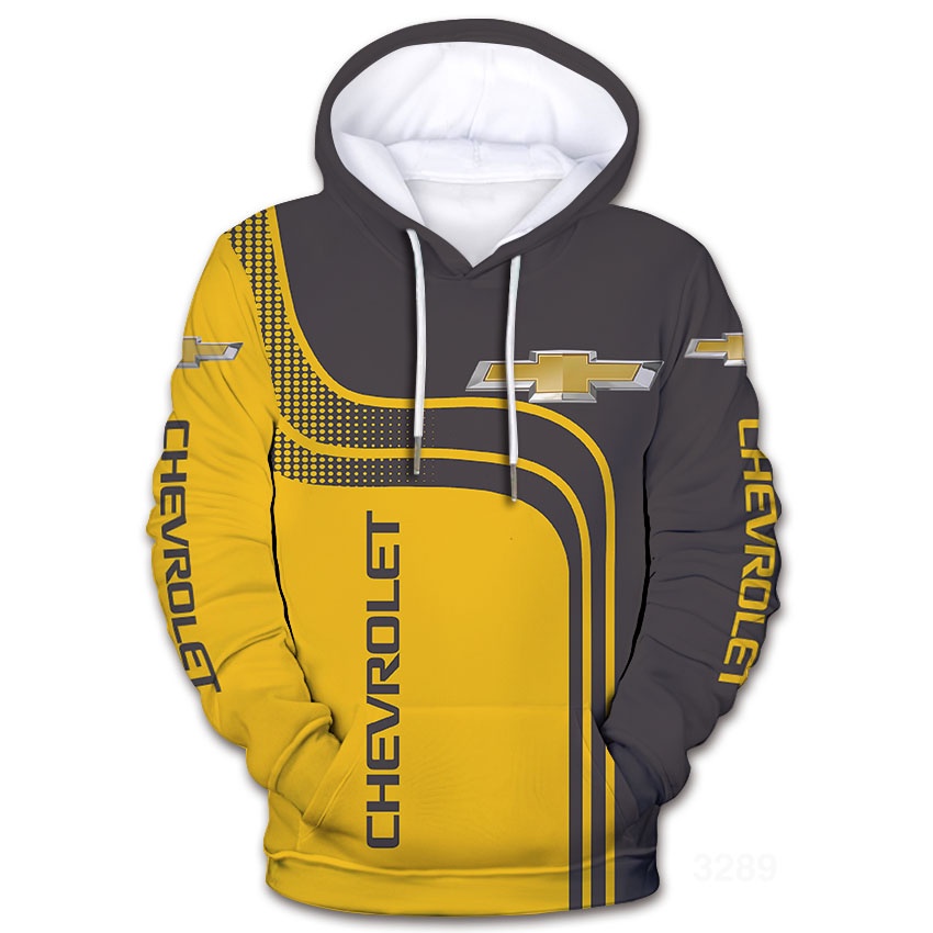 Nuevos Hombres Primavera Y Otono Impresion Digital 3D Chevrolet Coche Logo Sudadera Casual Moda Harajuku Alta Calidad Con Capucha Shopee Mexico